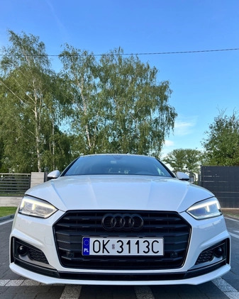 Audi A5 cena 146000 przebieg: 82000, rok produkcji 2018 z Pieniężno małe 529